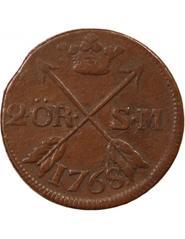 SUÈDE, ADOLF FREDRIK - 2 ÖRE 1768