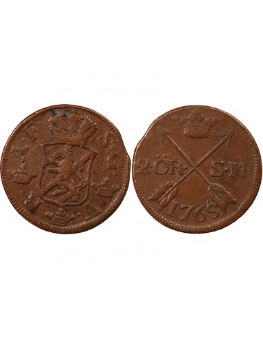 SUÈDE, ADOLF FREDRIK - 2 ÖRE 1768