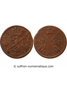 SUÈDE, ADOLF FREDRIK - 2 ÖRE 1768