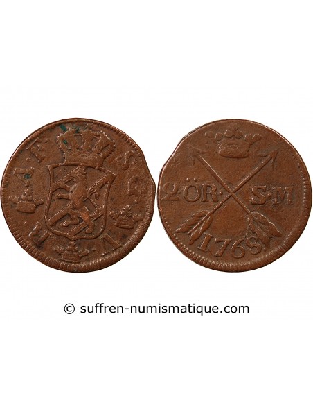 SUÈDE, ADOLF FREDRIK - 2 ÖRE 1768
