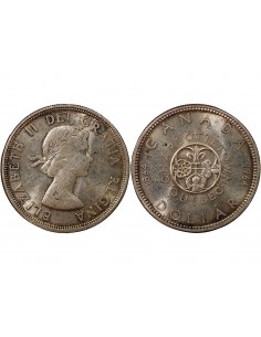 CANADA, ELIZABETH II - DOLLAR ARGENT 1964 2