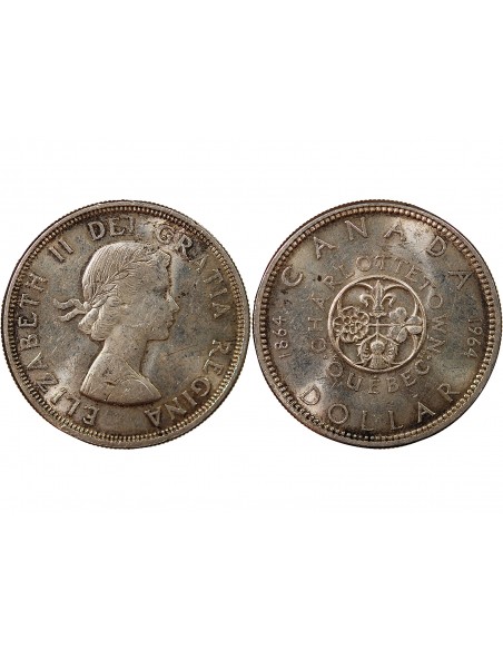 CANADA, ELIZABETH II - DOLLAR ARGENT 1964