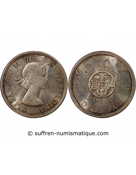CANADA, ELIZABETH II - DOLLAR ARGENT 1964