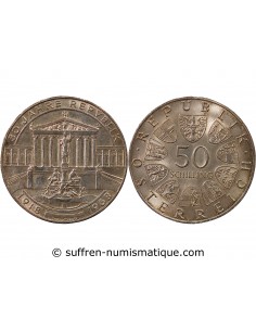 AUTRICHE, ANNIVERSAIRE DE LA REPUBLIQUE - 50 SCHILLING ARGENT 1968