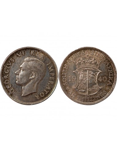 AFRIQUE DU SUD, GEORGES VI - 2 1/2 SHILLINGS ARGENT 1940