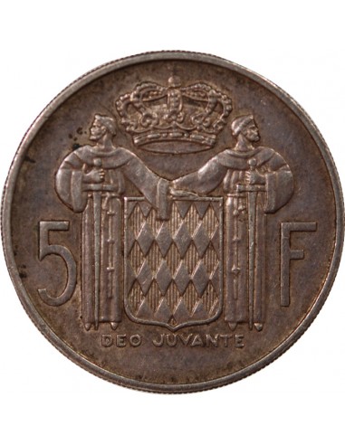 MONACO, RAINIER III - 5 FRANCS ARGENT 1960