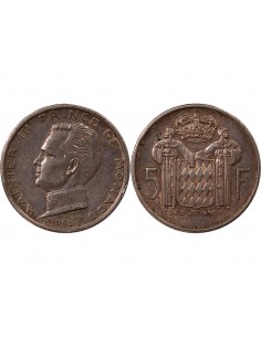 MONACO, RAINIER III - 5 FRANCS ARGENT 1960 2
