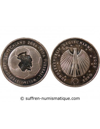 ALLEMAGNE, COUPE DU MONDE DE FOOTBALL 2006 - 10 EUROS ARGENT 2003