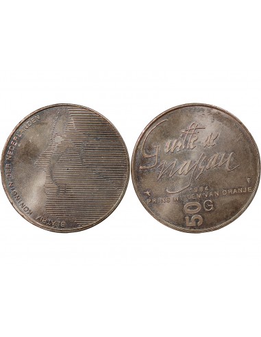 PAYS-BAS, BEATRIX - 50 GULDEN ARGENT 1984