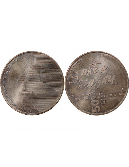 PAYS-BAS, BEATRIX - 50 GULDEN ARGENT 1984