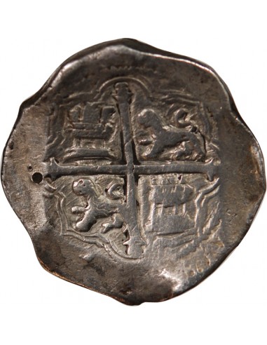 MEXIQUE, PHILIPPE II, III, IV - COB 8 REALES ARGENT 1555 / 1565 - MONNAIE DE PIRATE