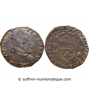 FRANCOIS II "Au nom d'Henri II"- TESTON ARGENT 1559 H LA ROCHELLE