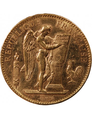 GENIE - 100 FRANCS OR 1908 A PARIS "Liberté Egalité Fraternité"