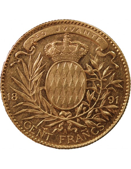 MONACO, ALBERT Ier - 100 FRANCS OR 1891 A PARIS