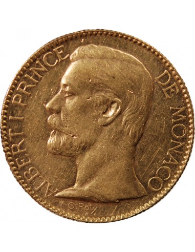 MONACO, ALBERT Ier - 100 FRANCS OR 1891 A PARIS