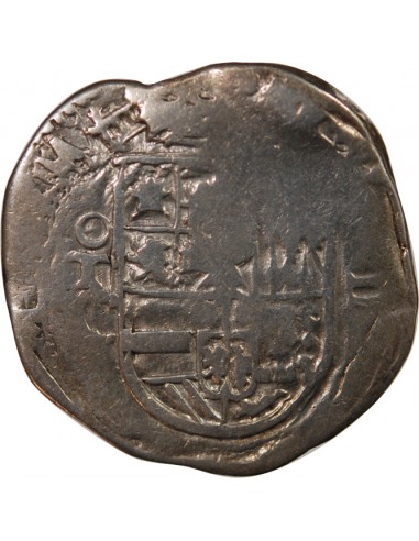 ESPAGNE, PHILIPPE II, III, IV - COB 2 REALES ARGENT 1555 / 1565 TOLEDE - MONNAIE DE PIRATE