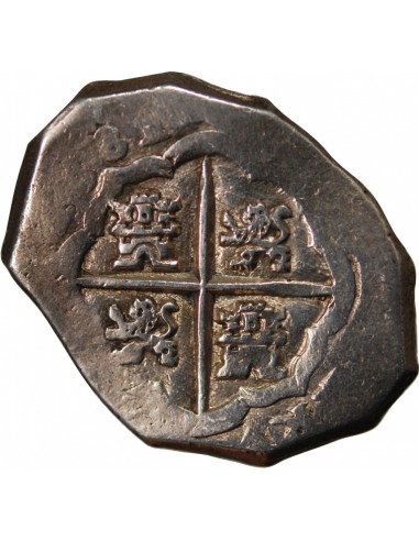 ESPAGNE OU COLONIES, PHILIPPE II, III, IV - COB 4 REALES ARGENT 1555 / 1565 - MONNAIE DE PIRATE