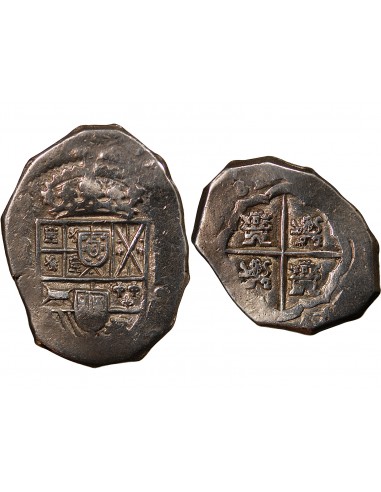 ESPAGNE OU COLONIES, PHILIPPE II, III, IV - COB 4 REALES ARGENT 1555 / 1565 - MONNAIE DE PIRATE