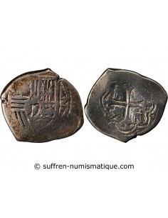 ESPAGNE OU COLONIES, PHILIPPE II, III, IV - COB 2 REALES ARGENT 1555 / 1565 - MONNAIE DE PIRATE